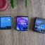 Hte verschil in omvang van de externe schermen van de Galaxy Z Flip 5, Razr 50 Ultra en Razr 40 Ultra
