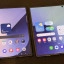 Samsung Galaxy Z Fold 7 (rechts) naast Fold 6, opengeklapt