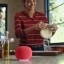 Google Home Speaker with Light Ring - Berry(1)