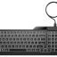 Het HP 400 Backlit Wired Keyboard heeft een USB-C kabel (en adapter naar USB-A)
