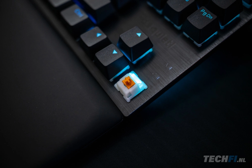 Be quiet Light Mount TKL close-up van tactiele schakelaar