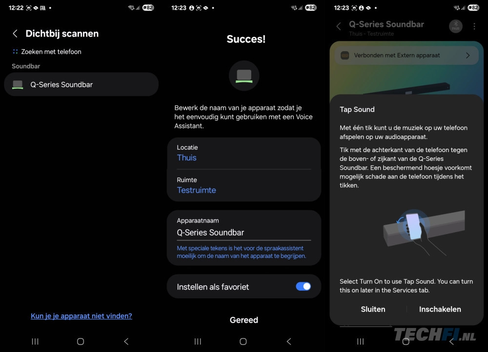 Screenshot SmartThings met HW-Q990F
