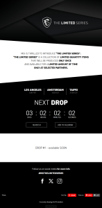 De website van de MSI The Limited Series