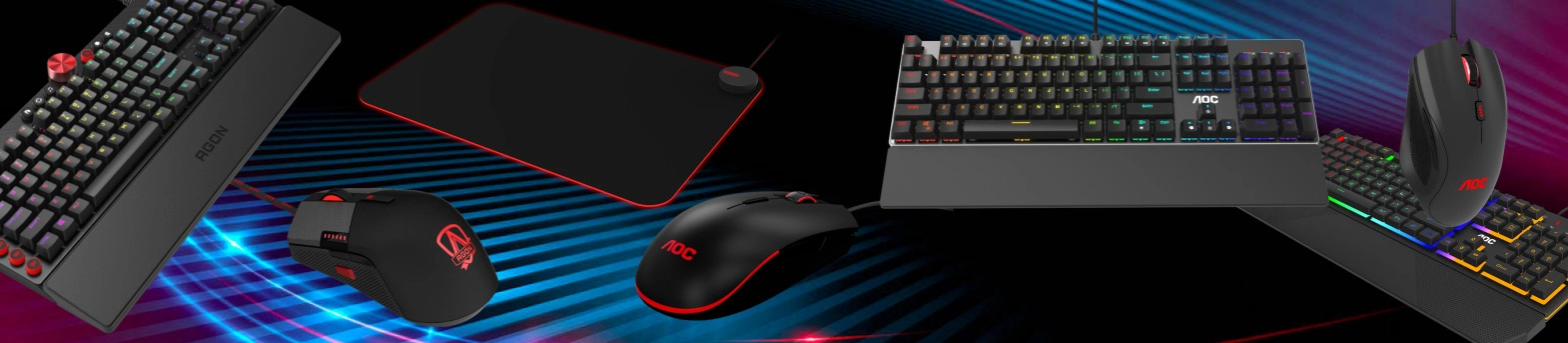 AOC gaat all-in met gaming randapparatuur, introduceert drie nieuwe series AGON muizen en toetsenborden
