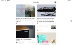 Samsung Galaxy Tab S8 Ultra - Google Discover ziet er gek uit zo