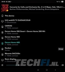 Tidal Connect naar de Denon Home 600
