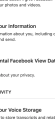 Facebook View iOS app - Pivacy settings