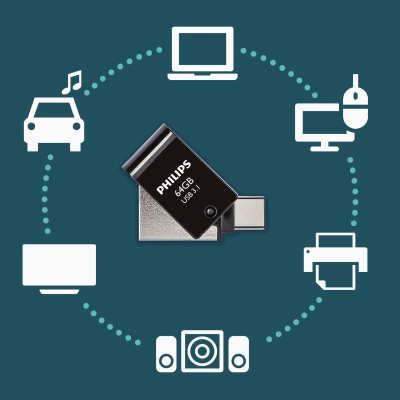 Philips 2-in-1 Flash Drive