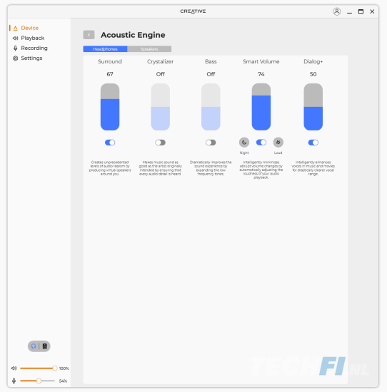 Creative-app bij de BT-W6
