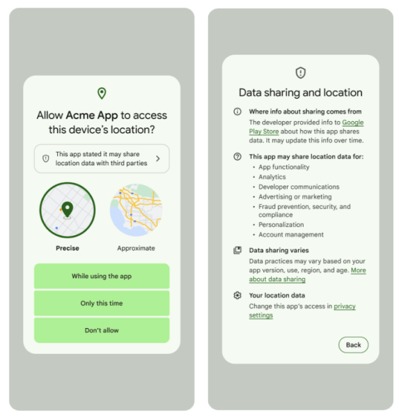 Data delen in Android 14