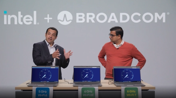 Intel Broadcom WiFi 7 demo