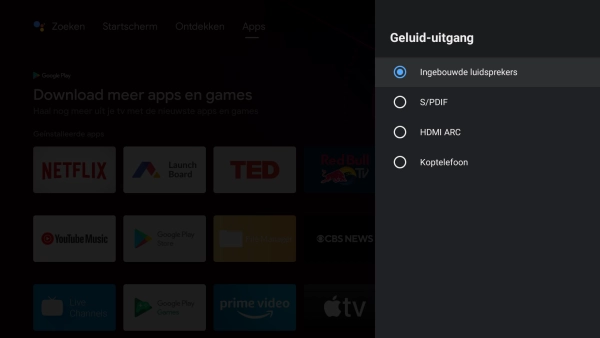 Xiaomi Mi Smart Projector 2 Pro audio-instellingen