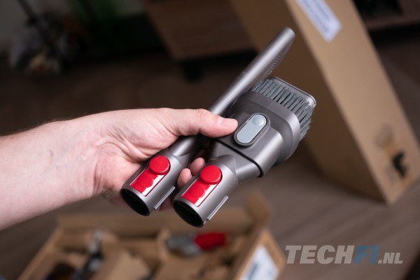 Dyson V12 Detect Slim Absolute - borstel opzetstuk en opzetstuk voor kieren en naden