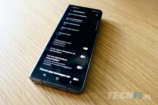 Samsung Galaxy Z Fold 4 - opgevouwen scherminstellingen