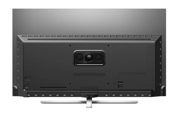 Philips 55OLED807 achterzijde met subwoofer
