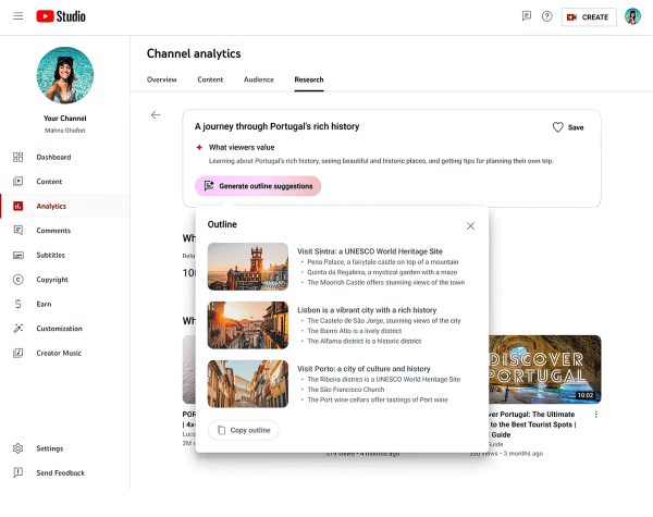 YouTube AI insights