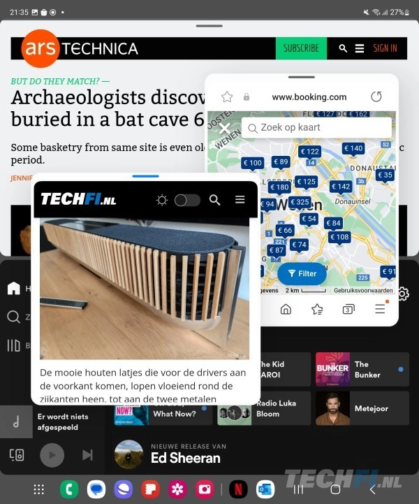 Samsung Galaxy Z Fold5 - splitscreen