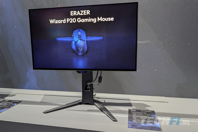 Naast een nieuwe laptop toonde Erazer ook de nodige nieuwe randapparatuur. Zo is de Spectator X60 de eerste OLED gaming monitor van het merk.&nbsp;