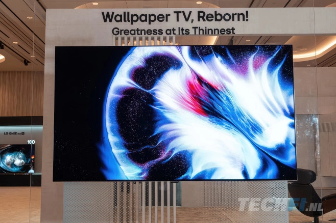 De Wallpaper TV is maar 9 mm dun, wat mede mogelijk is door de zuinige nieuwe beeldprocessor die LG erin gebruikt.