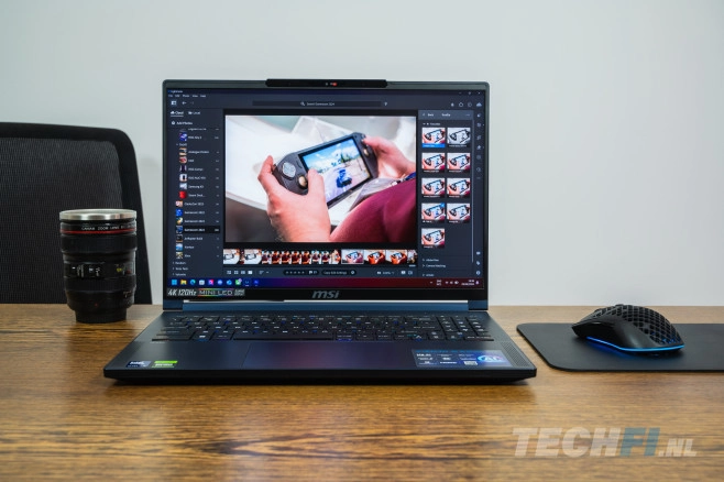 De MSI Stealth 16 AI Studio lijkt in veel opzichten op zijn voorganger van vorig jaar. De nieuwere processor- en schermtechniek komen met sterke &eacute;n minder sterke kanten.<br />
(Alle foto's bij dit artikel zijn gemaakt door Tom Kauwenberg.)