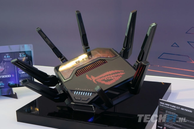 De ROG Rapture GT-BE19000 is een werkelijke enorme gaming router, die snelheden tot 19 gigabit per seconde kan behalen met WiFi 7.