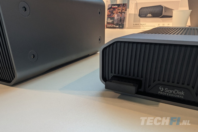 Deze externe harde schijven van SanDisk Professional bevatten een sleuf voor het uitlezen van een Pro-Blade SSD-module van het merk.