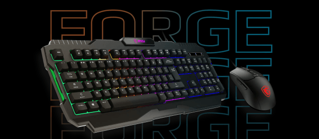 MSI maakt muis en toetsenbord combinatie in de FORGE-serie voor budgetbewuste gamer
