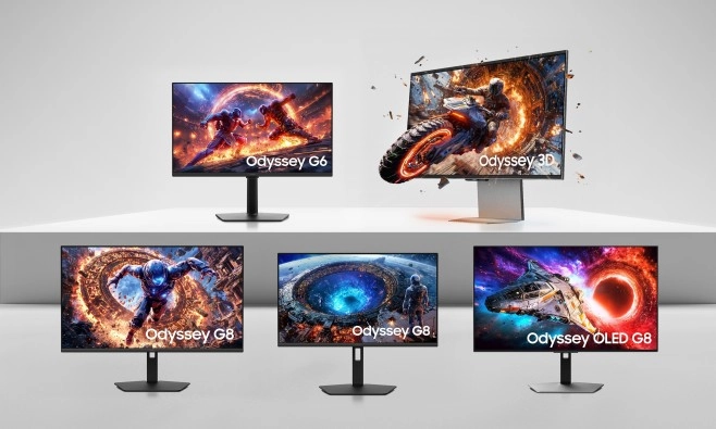 Op CES 2026 kondigde Samsung 5 nieuwe Odyssey gaming monitoren aan, waarbij de nadruk opmerkelijk weinig op OLED lag.
