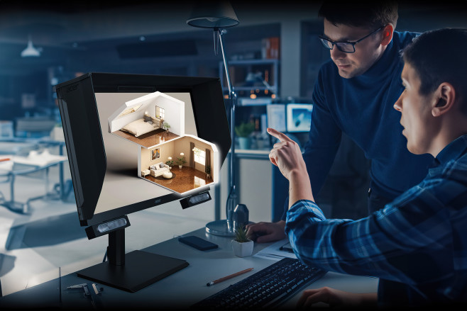 Deze brilloze 3D-monitor van Acer moet een mooi gereedschap zijn voor 3D-ontwerpers en game designers.