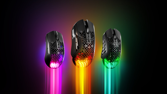 De Steelseries Aerox 9 Wireless is een bijzondere lichtgewicht gaming muis voor MMO en MOBA games