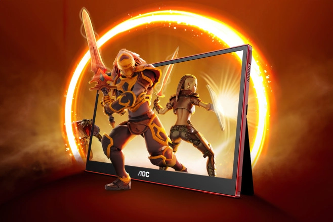 De draagbare gaming monitor van AOC is vooral opmerkelijk vanwege zijn aansluitingen