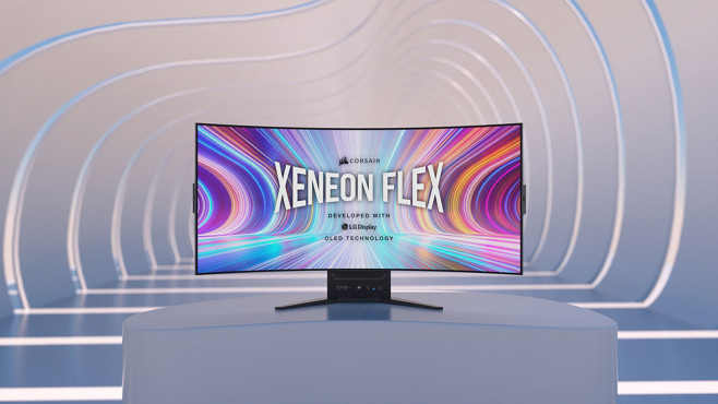 Corsair toont bijzondere, buigbare OLED gaming monitor op Gamescom
