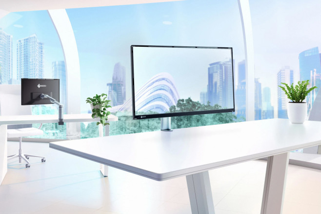 De EIZO FlexScan FLT is 's werelds zuinigste 23,8 inch desktop monitor. Met een verbruik van 6 watt heeft hij net zoveel stroom nodig als een doorsnee LED-lamp voor kamerverlichting.