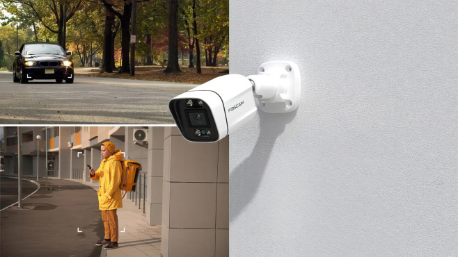 De Foscam PoE sets komen met camera's die zowel auto's als mensen kunnen herkennen.&nbsp;