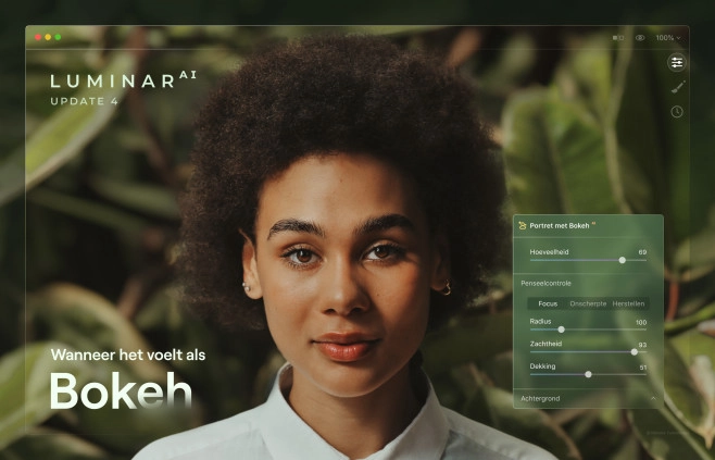 Update 4 brengt gedetailleerde bokeh-aanpassing voor fraaiere portretten naar Luminar AI 