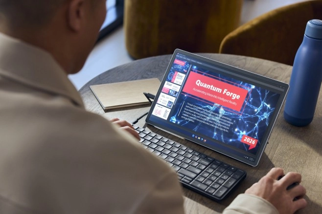 De HP EliteBoard G1a is een complete PC, vermomd als een toetsenbord met bescheiden afmetingen.