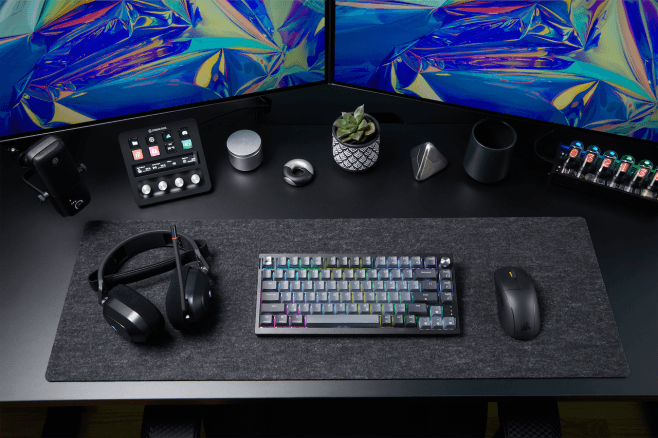 De Corsair K65 Plus Wireless is een luxe draadloos, mechanisch toetsenbord met een compact formaat en toch volledige functionaliteit.
