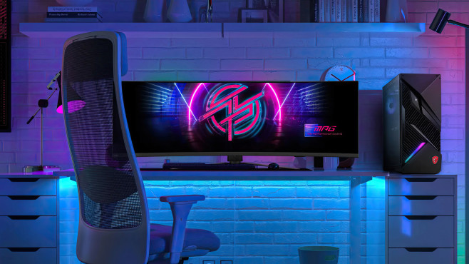 De MSI MPG 491CQP is een van de drie nieuwe MSI QD-OLED gaming monitoren, met een superwide beeldverhouding van 32:9.