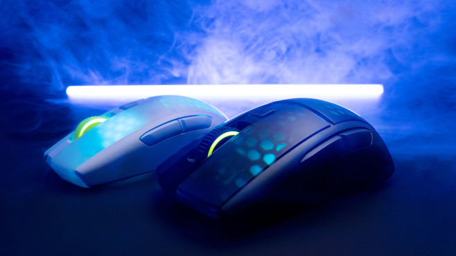 100 uur gaming met een acculading: dat belooft de Roccat Burst Pro Air draadloze gaming muis
