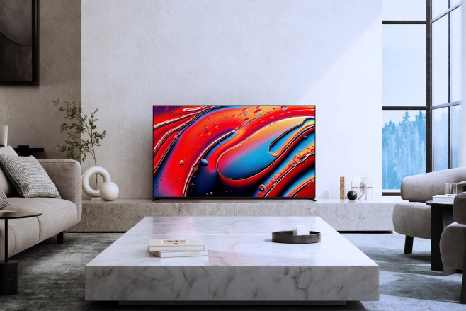 De Sony Bravia 9 is het topmodel van het merk. Aanvankelijk alleen beschikbaar in 85 en 75 inch (zoals op deze foto) maar nu ook in 65 inch, wat toch wat handzamer is.