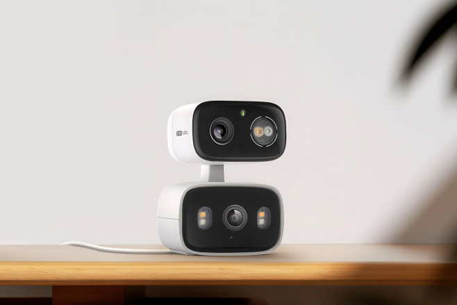De dual lens Tapo-beveiligingscamera's van TP-Link kunnen een vaste plek in de gaten houden &eacute;n heen en weer bewegen om objecten of personen te volgen.