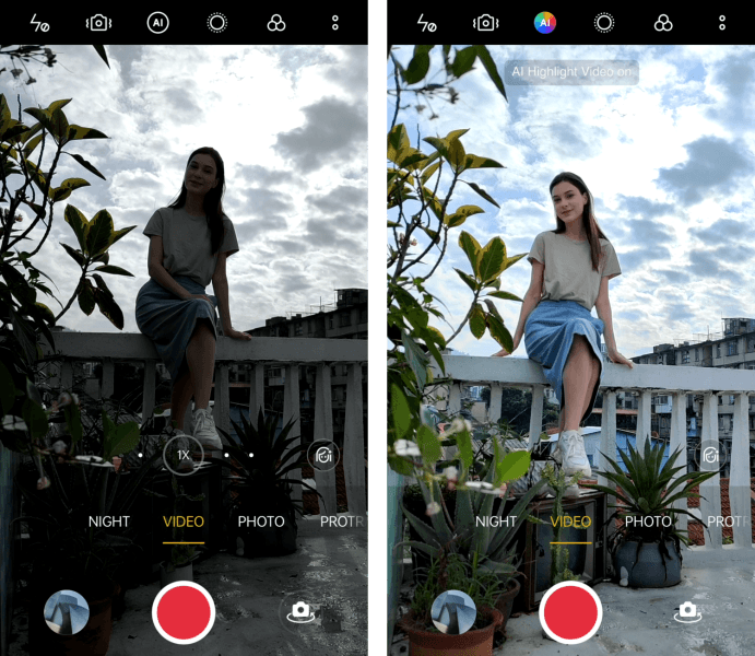 Oppo Reno6 AI belichting