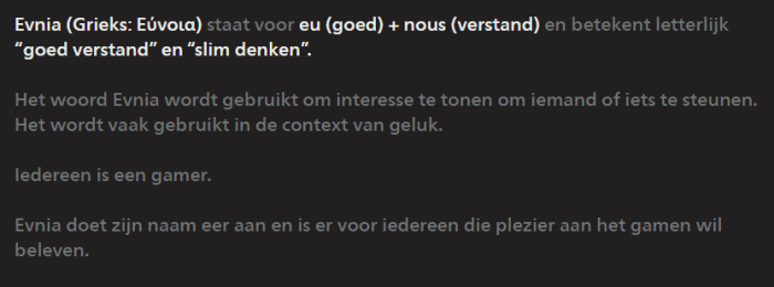 Philips Evnia betekenis