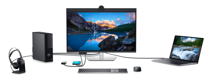 De Dell UltraSharp U3224KB heeft een groot aantal aansluitingen