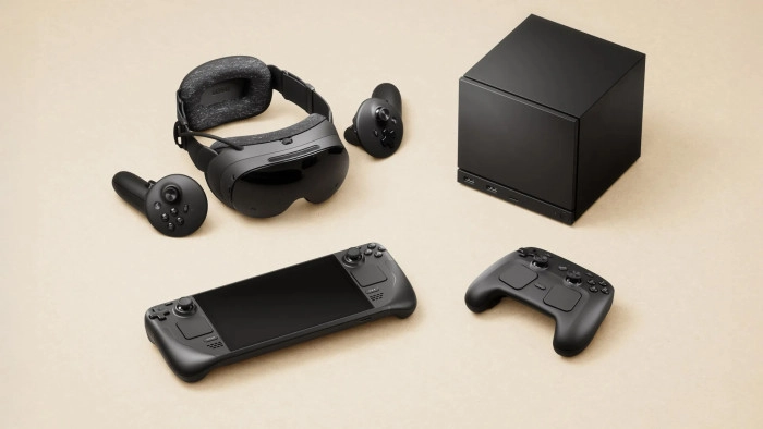 De nieuwe Steam Frame, Steam Machine en Steam Controller, met de Steam Deck