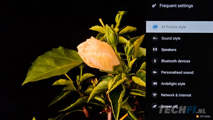 Philips OLED810 snelmenu