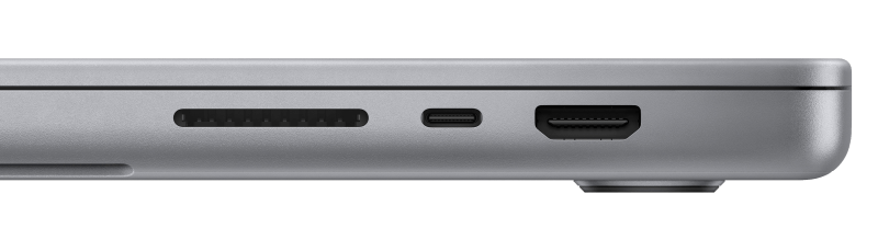 Apple MacBook Pro M2 aansluitingen rechts
