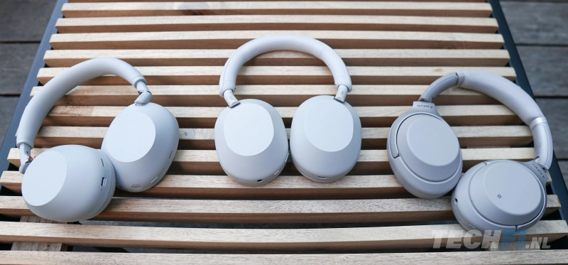 Van links naar rechts: Sony WH-1000XM6, WH-1000XM5 en WH-1000XM4