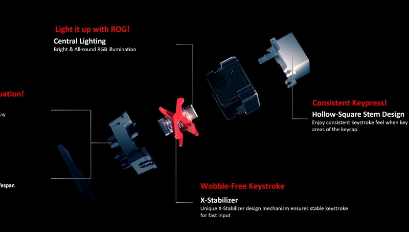 ROG RX Switch exploded view