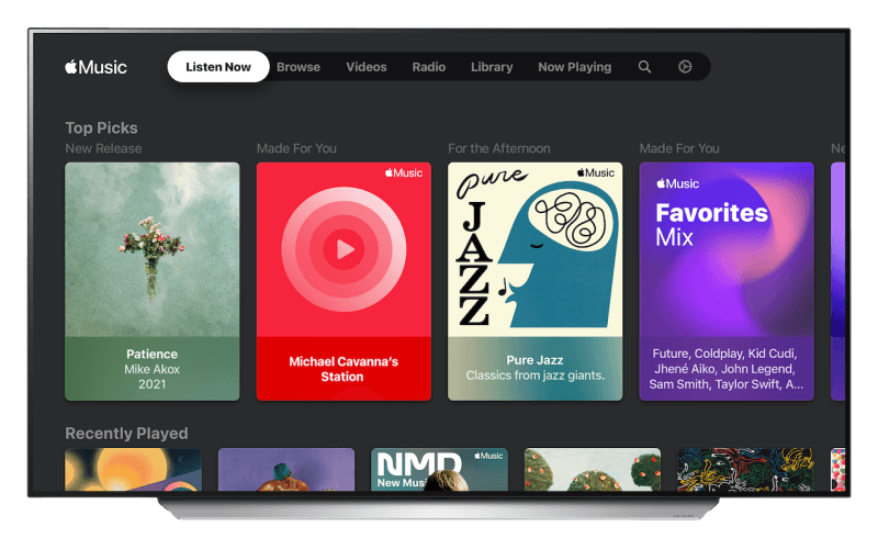 Apple Music op LG TV
